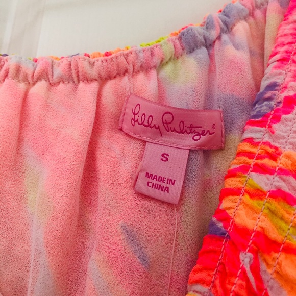 COPY - NWT ONE SHOULDER LILY PULIZTER NEON DRESS - Picture 2 of 4